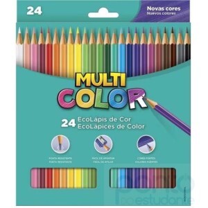 Lápis de Cor 24 Cores Sextavado Multicolor - Faber-Castell