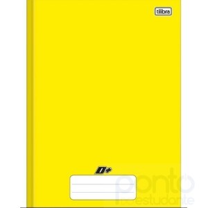 Caderno Brochura 1/4 Capa Dura  D+  Amarelo 96 Folhas – Tilibra