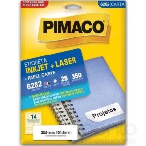 Etiqueta InkJet+Laser 33,9mm x101,6mm 6282 - Pimaco