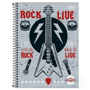 Caderno Espiral Universitário C/D 20 Matérias  Folhas Pepper Masculino - Tilibra