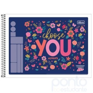 Caderno Cartografia e Desenho Espiral Capa Flex 48 Folhas D+ - Tilibra