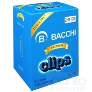 Clips 2/0 (00)  Caixa C/ 720 Un.- Bacchi Premium