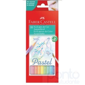 Lápis de Cor Faber Castell Tons Pastéis Aquarelável 10 cores