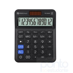 Calculadora Procalc de Mesa 12 Dígitos Preta PC108BK
