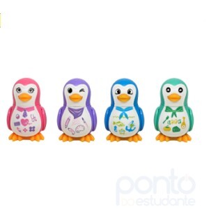 Apontador Com Depósito e Borracha New Pinguim MOLIN