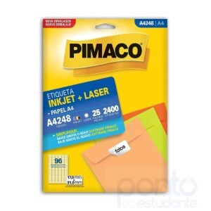 Etiqueta Pimaco A4248 c/25 Folhas 2400 Etiquetas 17,0x31,0 mm