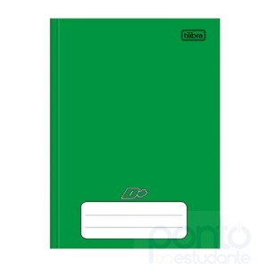 Caderno Brochura 1/4 Capa Dura D+ Verde 96 fl - Tilibra