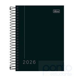 Agenda 2026 Pepper Espiral Preta Espiral M4 - Tilibra