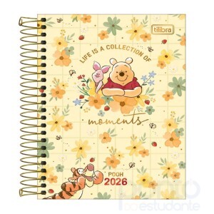  Agenda 2026 Espiral Diária Pooh M5 Tilibra