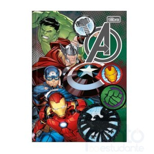 Caderno Brochura C/D 1/4 80 Folhas Avengers - Tilibra
