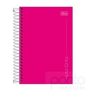 Agenda Tilibra Espiral Diária 11,7 x 16,4 cm Pepper Rosa 2027
