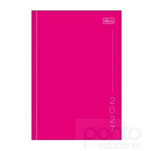 Agenda Tilibra Costurada Diária 12,3 x 16,6 cm Pepper Rosa 2027 