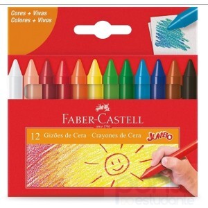 Giz de Cera Gizão Faber Castell 12 Cores