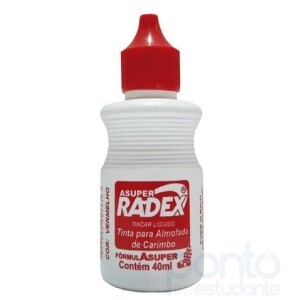 Tinta Para Carimbo Vermelha 40ml - Radex